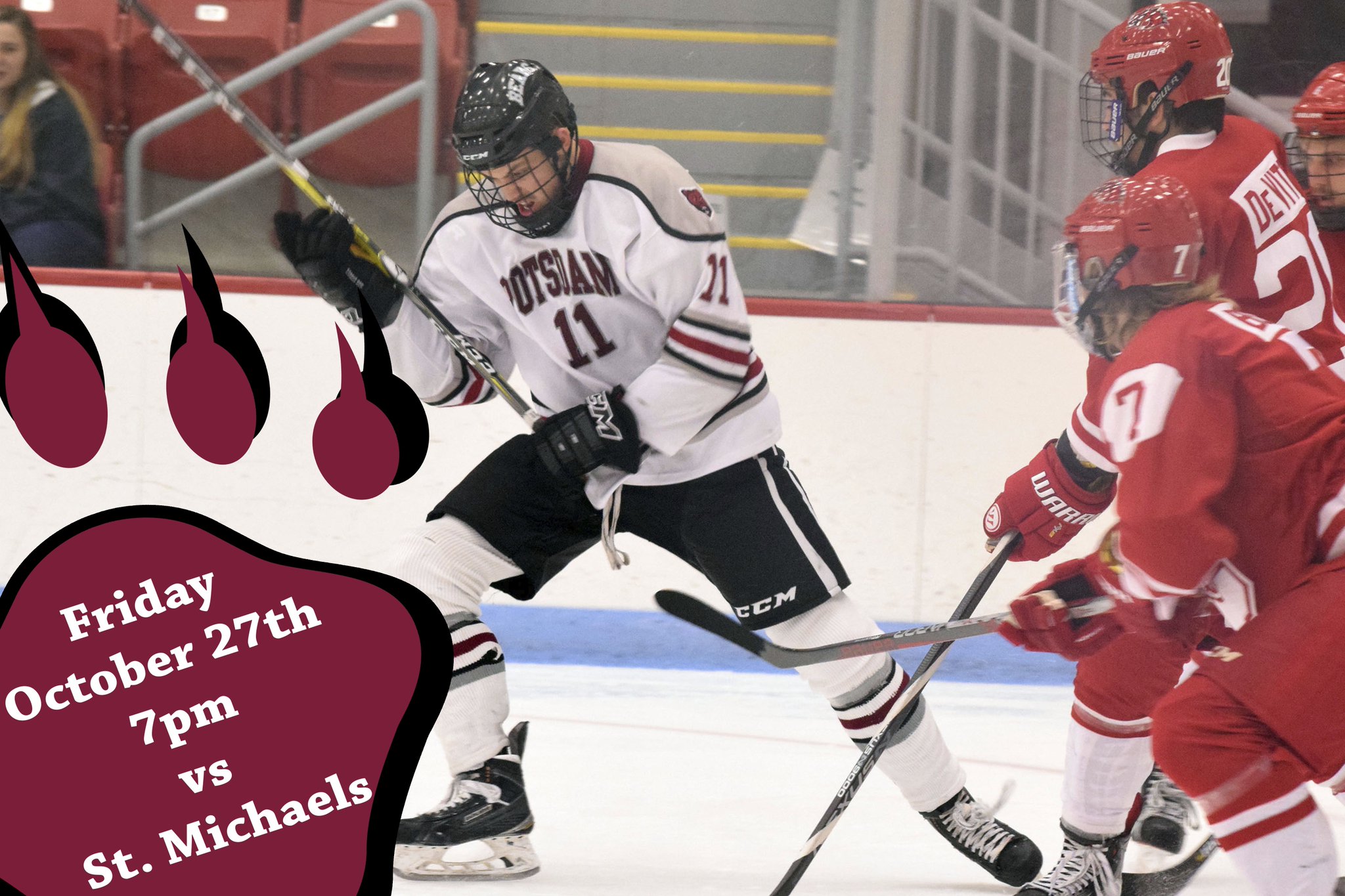 Potsdam Athletics on Twitter "BEARS LIVE Men's Hockey vs. Saint