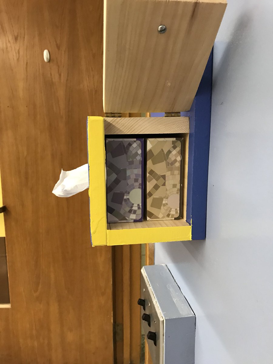 MissGeometry's tweet photo. @bixby_marc thank you for the awesome tissue holder! Other teachers are jealous!
#apluswork #awesomeengraving #illthinkofyouwheniblowmynose https://t.co/hRAvmGDdPJ