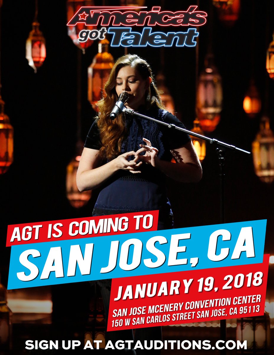 AGTAuditions's tweet image. @thejojolopez We’re coming to San Jose for America’s Got Talent auditions! Share with the talent in Chico!