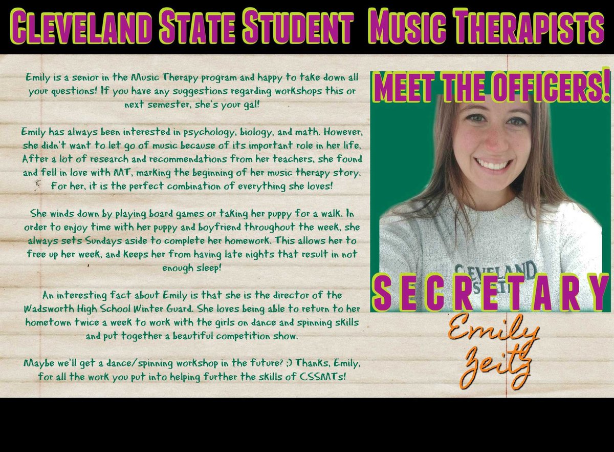 CSSMT_'s tweet photo. Meet The Officers Spotlight!
#HappyFriday #MeetTheOfficers #CSSMT #StudentSpotlight https://t.co/Z3oVkuPgEc