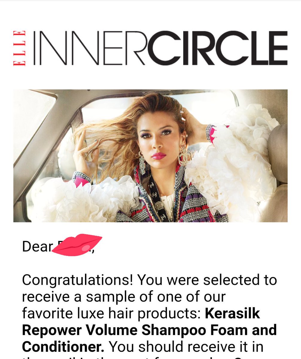 pearls2cents's tweet photo. Thanks #elleinnercircle! I was so not expecting this! I am thrilled to get my #freesample of #haircare products!!! Yay!!🤣 https://t.co/ytPwSn2Uzp