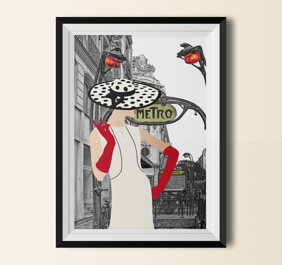 Vintage Paris - Fashion tinyurl.com/ybl8zl6q via <a href="/EtsySocial/">EtsySocial</a> #etsymntt #VogueTeam #Print to Frame #Illustration
