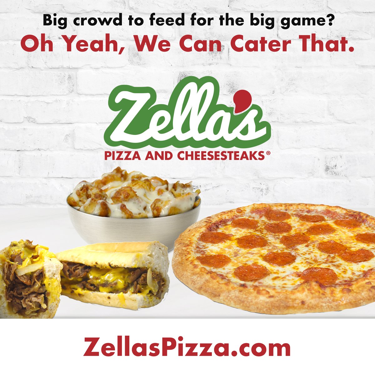 ZellasPizza's tweet photo. No matter the size of your hungry crowd, we can provide the Crave-able eats! Catering Now Available. #ZellasPizza https://t.co/oARsO1mSrY https://t.co/Ew08kQGr3K