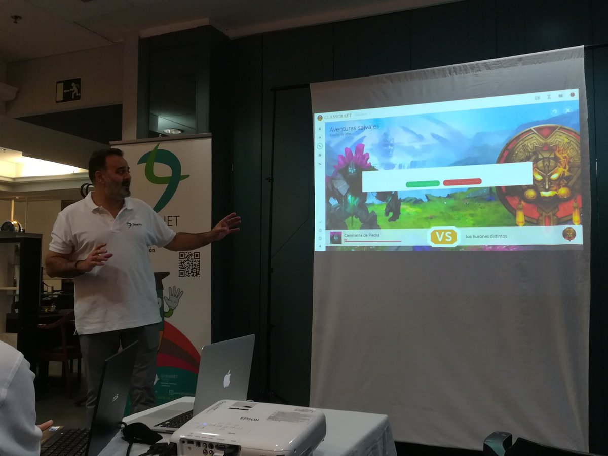 aarribasa's tweet photo. En #Innobaredu Angel Ariza muestra #Herramientas como @classcraftgame d #gamificacion aplicadas a la formación d docentes @Angarizco https://t.co/aA5BTi4UQu
