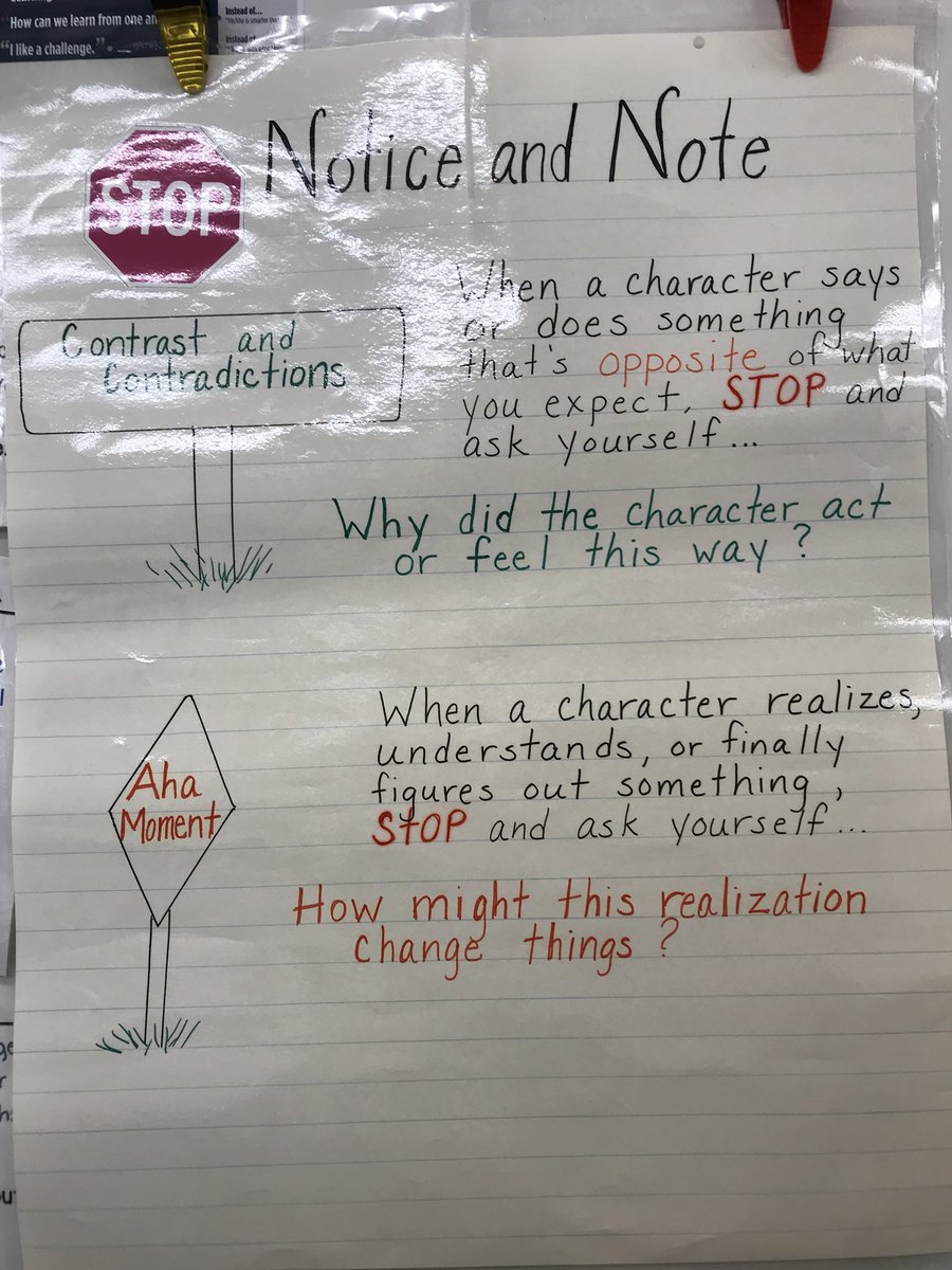 KPStars5's tweet photo. Used “Snack Attack” short film to practice finding Contrasts and Contradictions and Aha Moments!  @RJOPride #NoticeAndNote #RJOPride https://t.co/lxY2gGaNqL