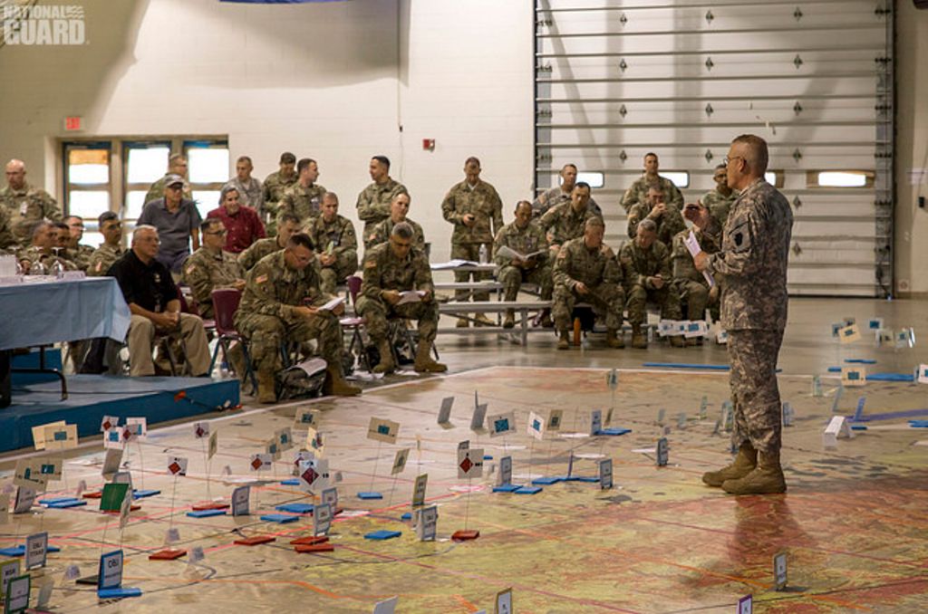 NationalGuard's tweet photo. Are you #strategic? Take on the Warfighter exercise, a culminating event that tests command and staff functions. DM us to learn more. https://t.co/PDXxjzL0Qn