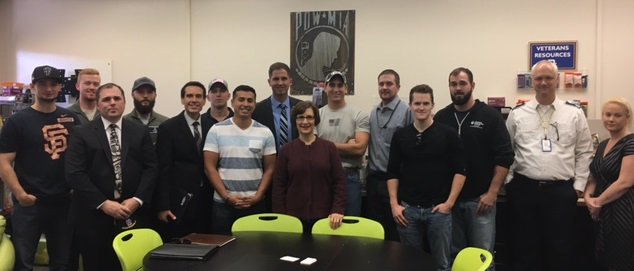 RepBonamici's tweet image. These #studentveterans were able to pursue higher education w/ #GIBill. Thanks @PortlandCC Rock Creek and @GiBillRights for supporting them.