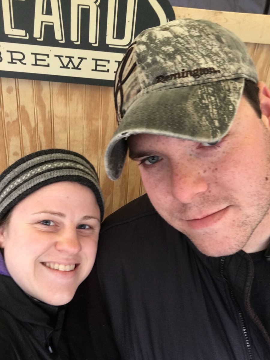 crazycrissi7's tweet photo. Pouring beer in the Beards tent with my love! 😘 #fallbeerfest #detroit https://t.co/Nj1NIcDDGD