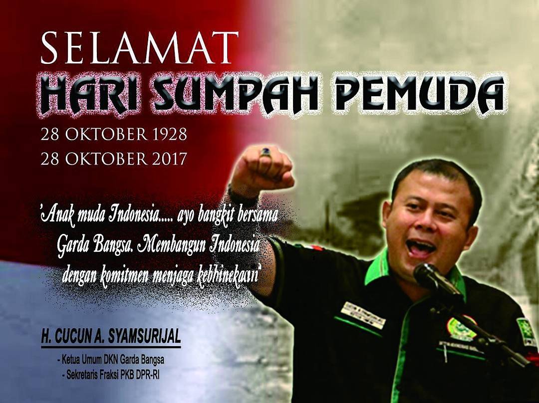SELAMAT HARI SUMPAH PEMUDA 28 OKTOBER 2017. <a href="/DPP_PKB/">DPP PKB</a> <a href="/cakiminpkb/">Cak Imin</a> <a href="/dkngardabangsa/">#KamiJOIN</a> <a href="/CucunA44/">cucun syamsurijal</a> <a href="/cyber_PKB/">PKB Online</a> <a href="/FPKB_Bandung/">FPKB_kabbandung</a> <a href="/DkcKab/">DKCGARDABANGSA</a>