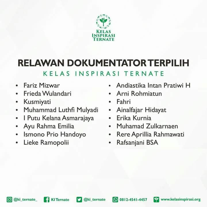 ki_ternate's tweet photo. Dan.. Yeeeeyyy inilah relawan dokumentator yg terpilihh... :) https://t.co/MqGwT34zs8