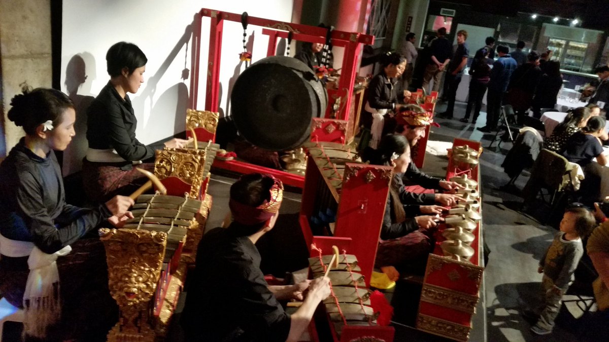 KaiOstwald's tweet photo. What would a SE Asia conference be without gamelan? #CCSEAS17 @ubciar @asia_york @IDRCinAsia https://t.co/xTnzeR2QqB