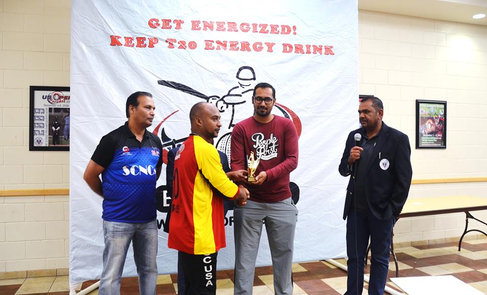 cricketusopen's tweet photo. Man of the Match Akeem Alvarez played the hand that led #SmartChoice to victory and cheated #USTigers out of the semis with 83 n.o. off 38! https://t.co/XLCJyFnUFU