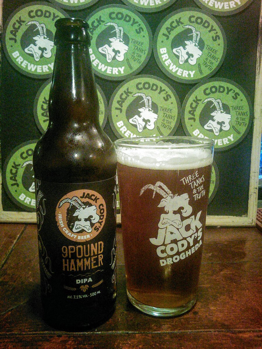 IrishBeerPundit's tweet image. Drinking #9poundhammer ,a Rye #DIPA from @jackcodys 🔨🐐 very smooth &amp;amp; drinkable for a Double IPA 🍺 nice flavour from the Rye, well worth a go