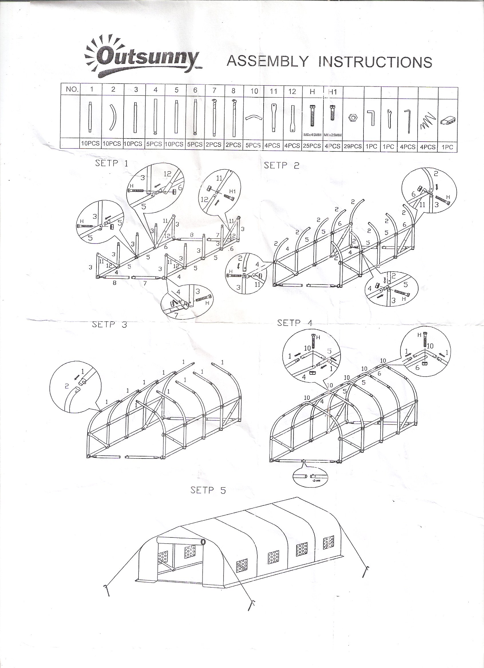 David Spioch on Twitter "Outsunny 845069 greenhouse assembly