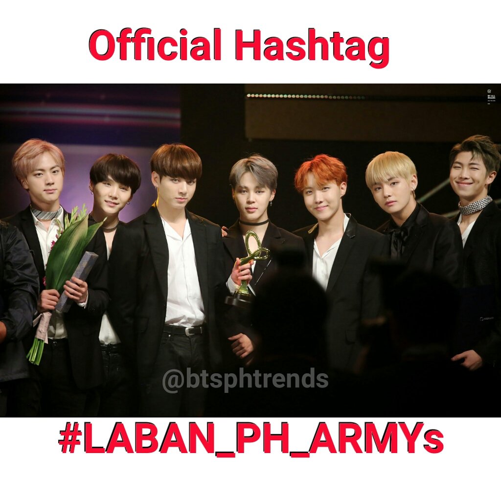 itsPHArmys's tweet photo. Our Official HT for today: #LABAN_PH_ARMYs
In support for the Fil ARMYs who r so dedicated in voting for @BTS_twt

Fighting! 💪
RT to spread https://t.co/Fls5OGjO2i