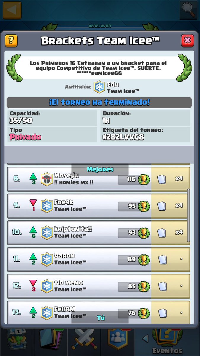 TeamIceeGG's tweet photo. Felicidades a los Primeros 16, Mañana a las 8:00 PM estará el bracket y se seleccionaran los primeros 6 Jugadores del competitivo.
#GoIcee❄⛄ https://t.co/wswkpAWsXj