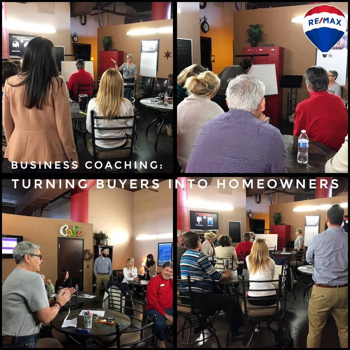 REMAX_TrinityTX's tweet photo. Our agents playing real estate Pictionary as they finish up a great business coaching session with Melissa Dunn. Topic today was turning buyers into homeowners.
#joyfulabundance
🏠🏘🏡🏘🏠
#REMAXTRINITY #SELLYEAH #REMAX #remax #remaxhustle #abovethecrowd https://t.co/ITpwTEmnwT