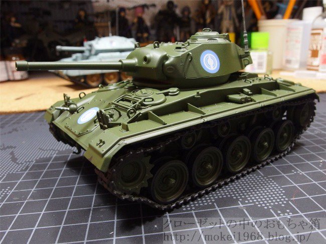 雷鳥８号 ブログ更新 ガルパン 戦車模型道 クローゼットの中のおもちゃ箱 タミヤ 1 35 M24チャーフィー軽戦車 大学選抜チーム風 T Co 2iweoeg3dk