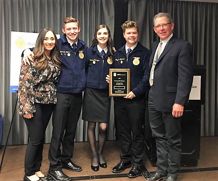 FFAWest's tweet photo. Congratulations to @CaliforniaFFA's @MinaretsFFA Chapter - third place national team in the Marketing Plan CDE! #ICanWeWillFFA https://t.co/u8bGcx8m9n