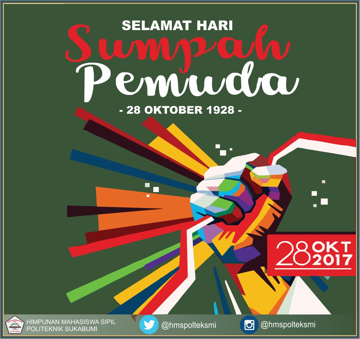 hmspolteksmi's tweet photo. Selamat Hari Sumpah Pemuda https://t.co/rR370mhY06