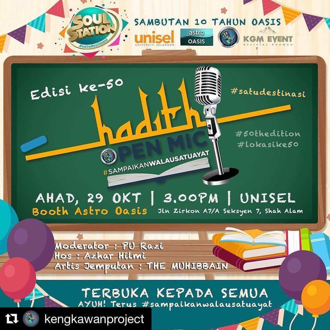 dokupustaka's tweet photo. #HadithOpenMic bakal menjejak langkah ke lokasi yang ke 50. Bravo to the whole team #KengkawanProject.
Esok, jom! https://t.co/VzdsGcdOOO