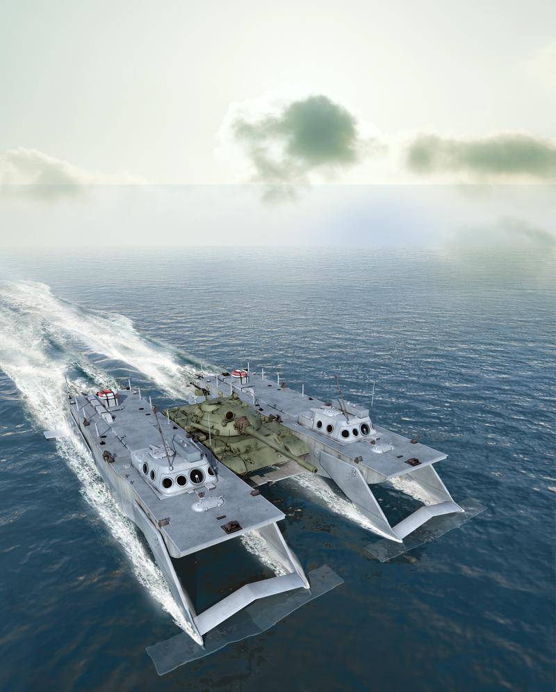 A pair of Soviet Object 80 powered hydrofoil floats; 350 km range at 58 ...