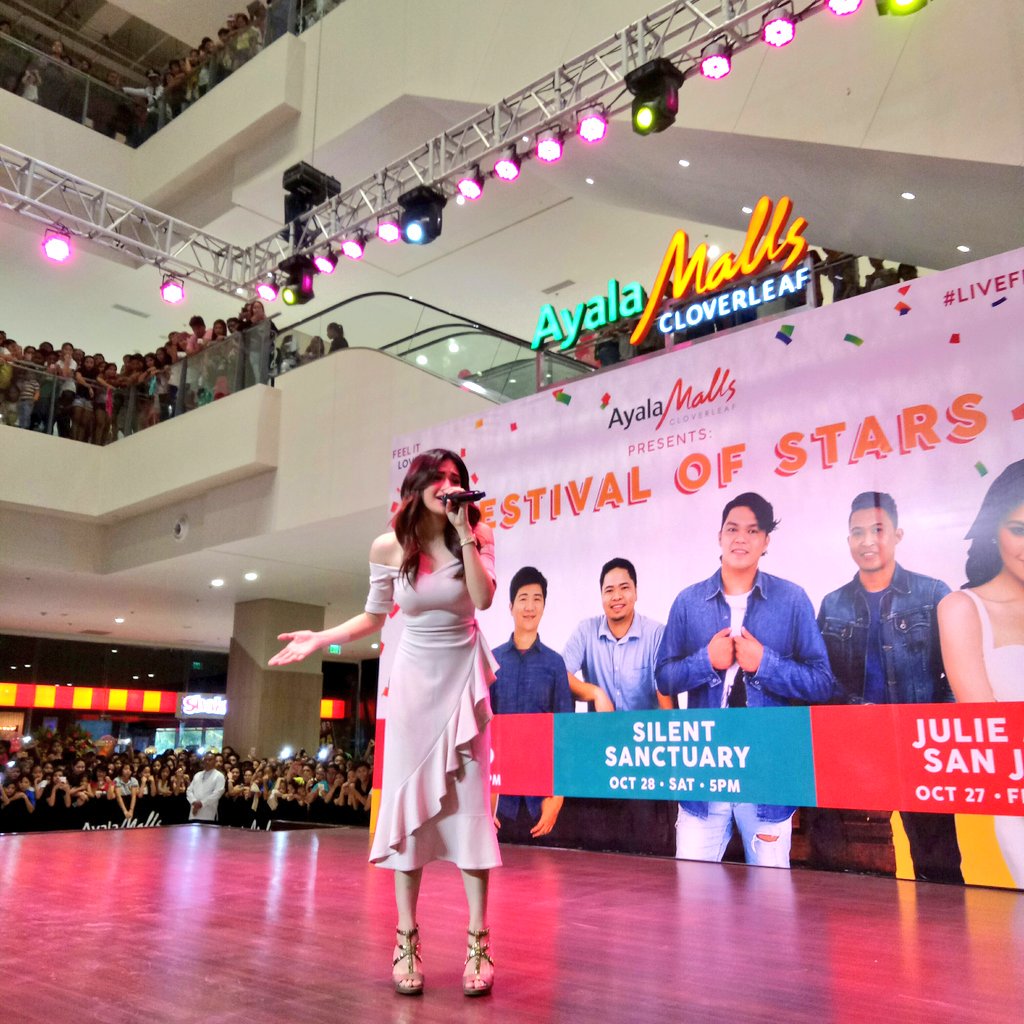 marygracekhu's tweet photo. #JulieAnneSanJose @MyJaps for #FestivalOfStars at #AyalaMallsCloverleafπ Join us later (Oct 28) w @silentsanctuaryπ #MARYGRACEvents #MGhosts https://t.co/3iNLEwDaTd
