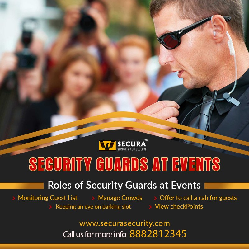 #SecuraSecurity shares roles of #SecurityGuardsAtEvents. To know more about #SpecialEventSecurityServices, visit: goo.gl/PZczTn