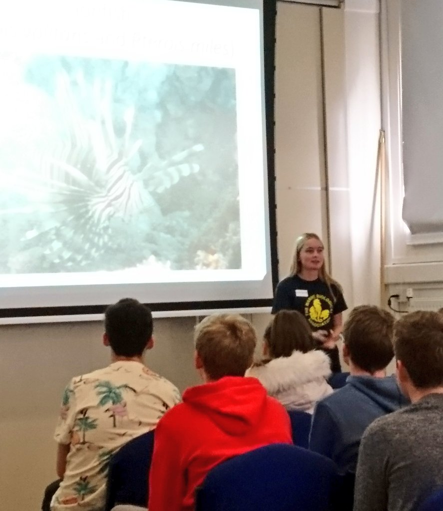 Fantastic to hear about #nonnativespecies from Christina Hunt explaining her research on lionfish in the carribean. #ymbsummit @thembauk