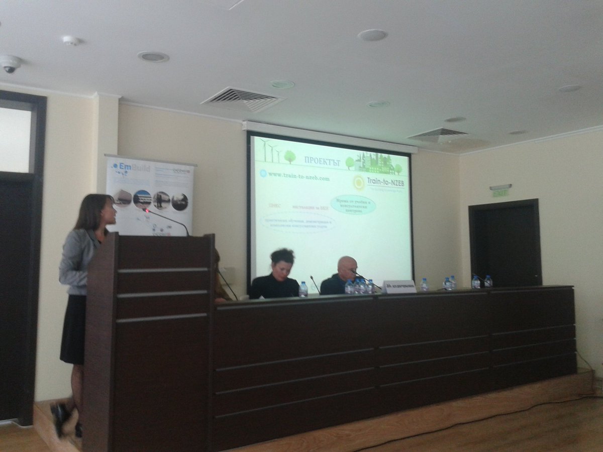 nZEBRoadshow's tweet image. It's a lady's world, ain't it?:) T2NZEB @ the #EmBuild mayors' panel on building #renovation in #Bulgaria #energyefficiency #H2020
