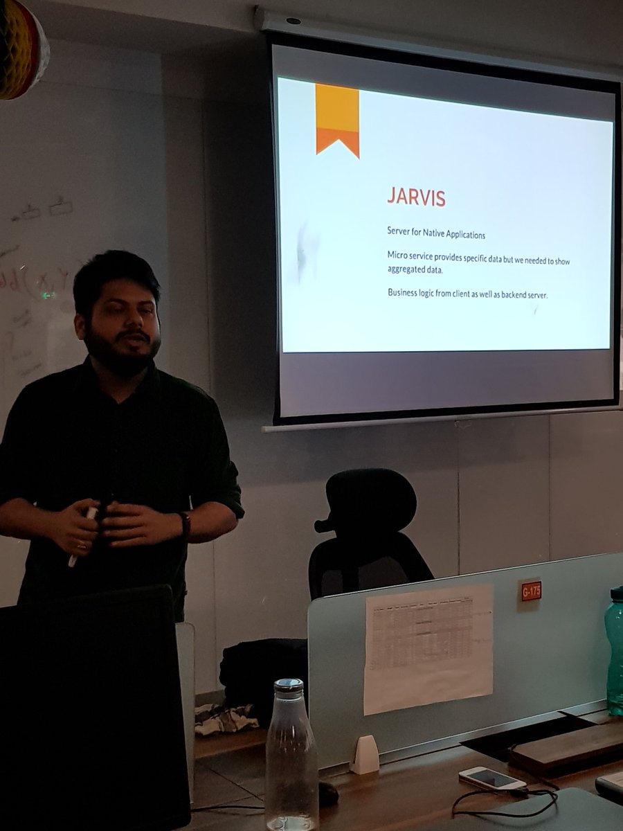nsgurgaon's tweet photo. @JabongIndia in house Microservices tool #jarvis built on @nodejs explained by @parveen1112 in @nsgurgaon event. https://t.co/PY72ou3JOz