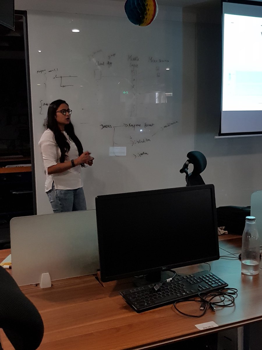 nsgurgaon's tweet photo. #Jarvis architecture explained by @nehadixit278 in @nsgurgaon event at @JabongIndia built on @nodejs https://t.co/ERvwTMwzDg