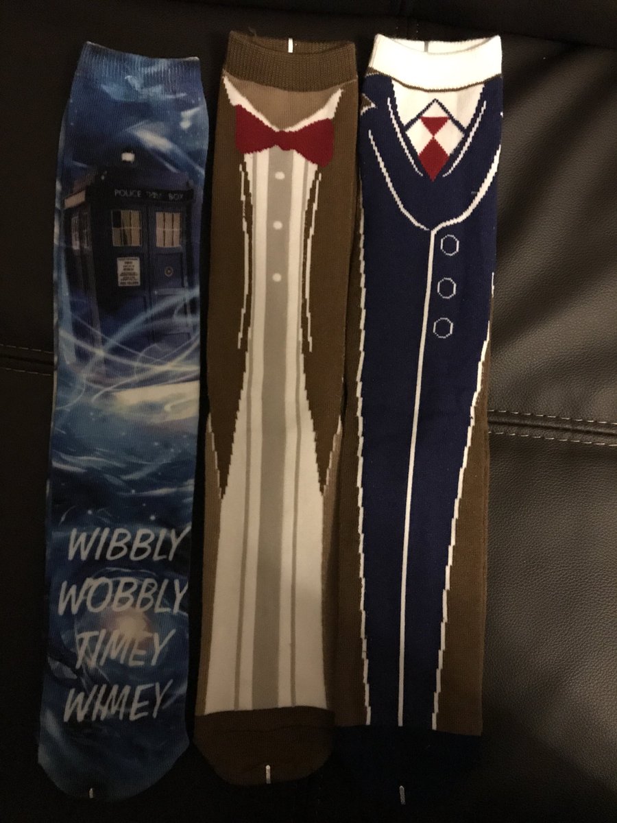 LexLexiW's tweet image. No shame on the fact that today I acquired #DoctorWho @bbcdoctorwho themed socks... Now I need a set of PJs to match these babies with. 😂🤣