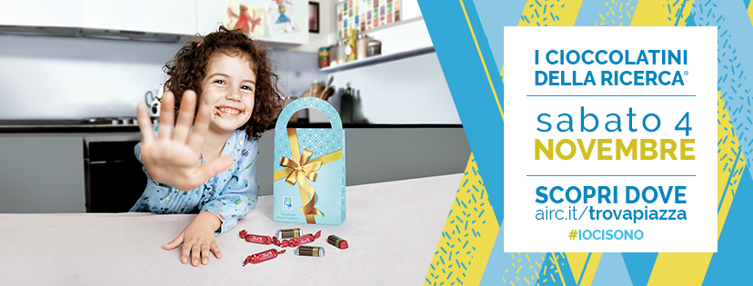 Sabato 4/11 i nostri volontari saranno in piazza per I Cioccolatini della Ricerca! 🍫 Scopri la più vicina ➡️ airc.it/i-cioccolatini…