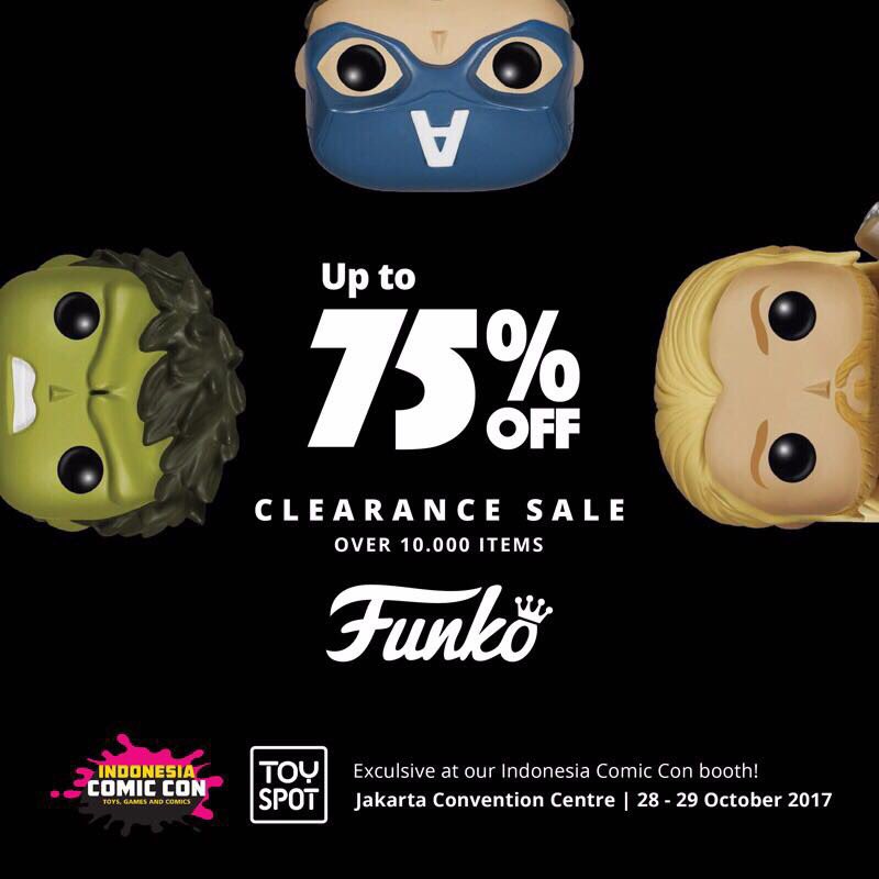 Kakak2, ada yang berencana ke <a href="/IndoComicCon/">Indonesia Comic Con</a> ? #funkoindo sedang ada promo lho di sana!