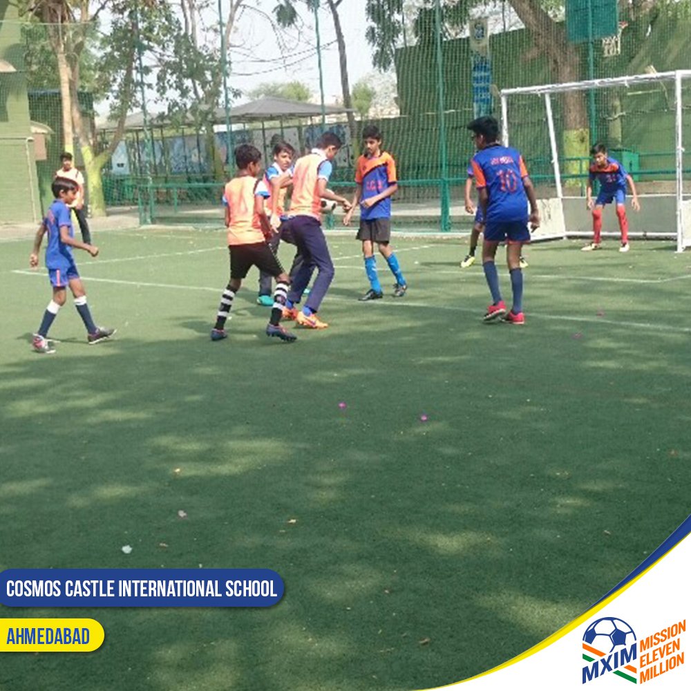 MXIMIndia's tweet photo. An active participation in the beautiful game by students of Cosmos Castle International School. #MXIM #FootballTakesOver https://t.co/VpNXt4ljWS