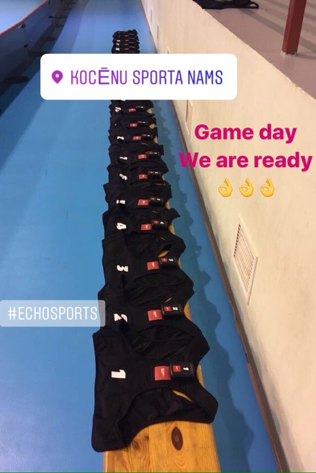 It's game day for <a href="/LFS_floorball/">LFS</a> highest division men's teams at <a href="/SNKoceni/">Kocēnu sporta nams</a> We are ready to track some serious stats #wearabletech #winning