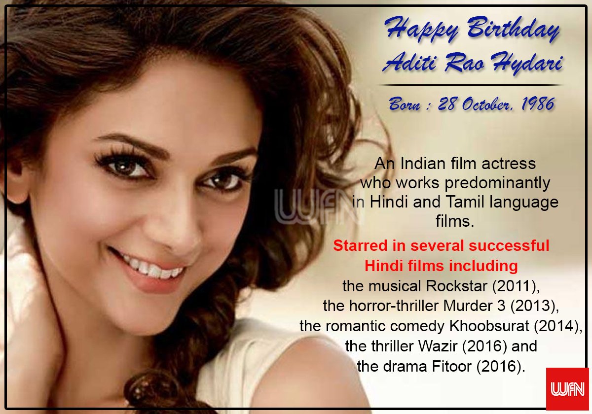 Wish you a very happy birthday Aditi Rao Hydari  