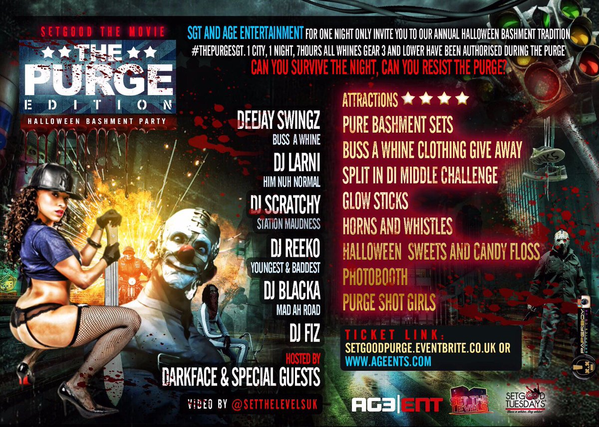 stationmaudness's tweet photo. TODAY ‼️‼️ 

Grab your last minute tickets ASAP 

#ThePurgeSGT ‼️‼️

https://t.co/W8u34q2Nau https://t.co/JJNzXc6rmW
