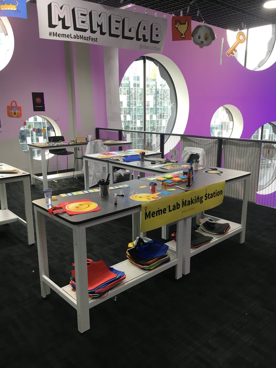 A installation called “Meme Lab Making Station”