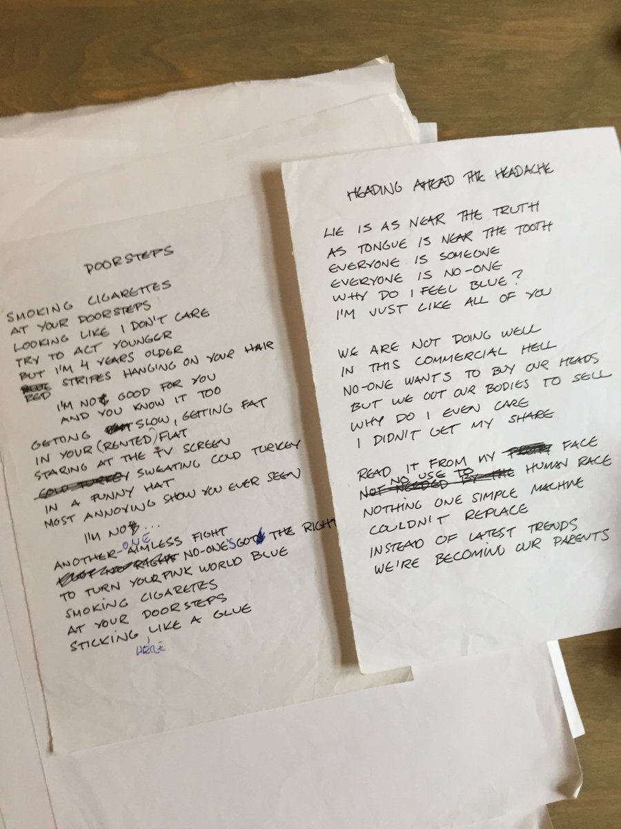 LODGERtheBand's tweet photo. Doorsteps session notes by H.Häyhä 2002 https://t.co/cZapH73xZM