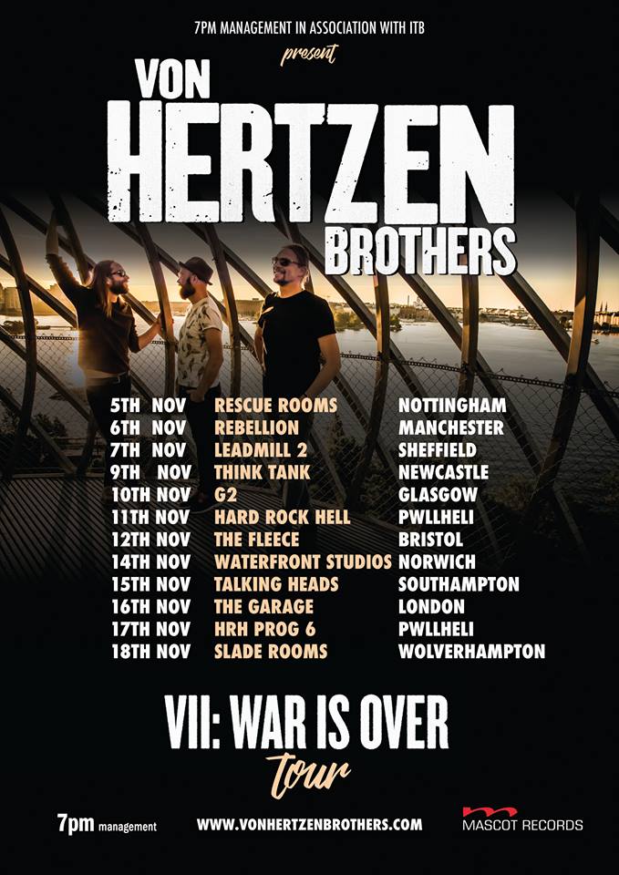 7pmmanagement's tweet image. @vonhertzenbros @VHBROZ UK Tour Just 8 days to go + special guests @KeplerTen @BuffaloSummerUK @kylvermusic @MassiveWagons @ParallaxMethod