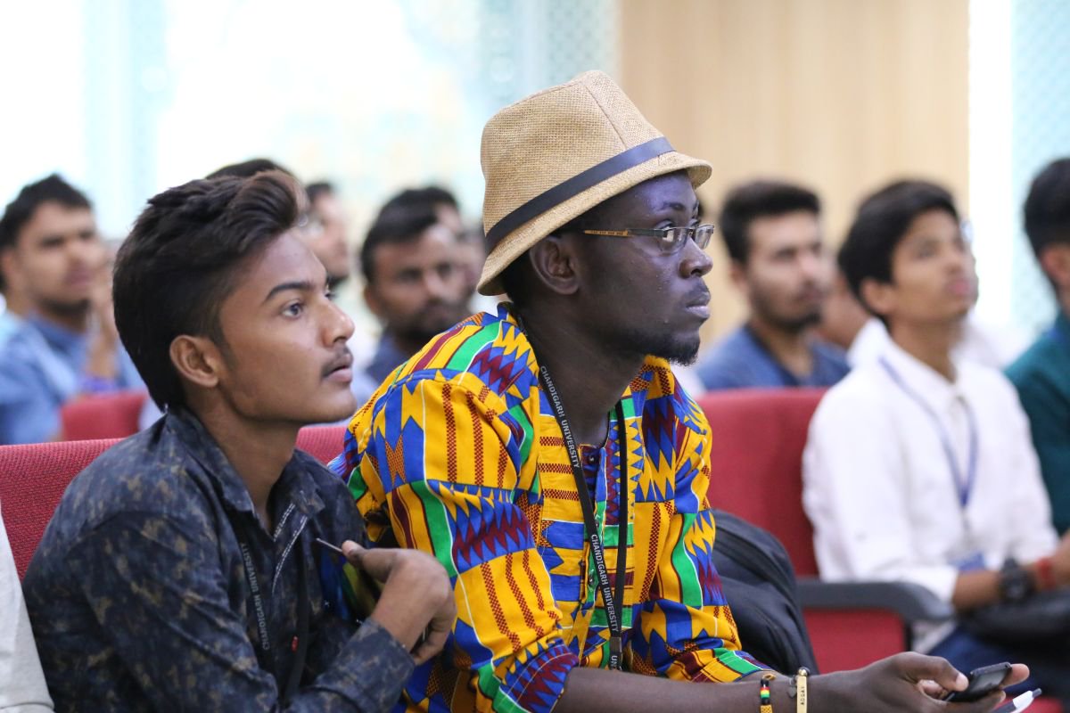 CsharpCorner's tweet photo. Students from over 12 countries are studying at @Chandigarh_uni. Well! we feel proud to be a part of such a great organization. #ChdDevCon17 https://t.co/Y6SngycjAL