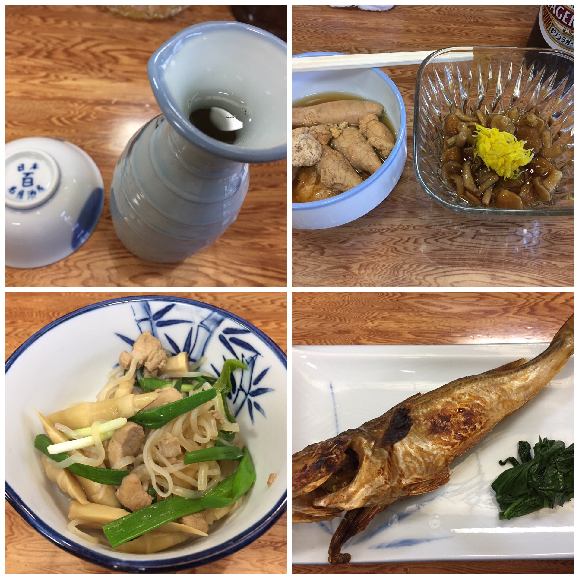 雑魚ばら 郷土料理 しまや 弘前 ママさんにハタハタの食べ方を伝授してもらう弘前の呑み始め キリンラガービール大瓶 豊盃ぬる燗１合 たら子煮 なめこ 根曲り竹 はたはた田楽 3 631円 T Co G2eterv1md Twitter