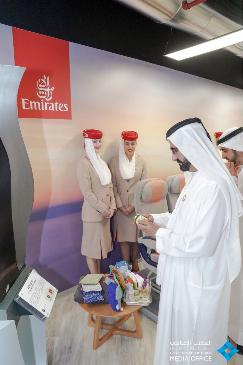 DXBMediaOffice's tweet photo. Pics:@HHShkMohd, accompanied by @HamdanMohammed &amp; Maktoum bin Mohammed
visits @emirates lab at #Dubai Future Accelerators in Emirates Towers https://t.co/9xJV3fSUAY