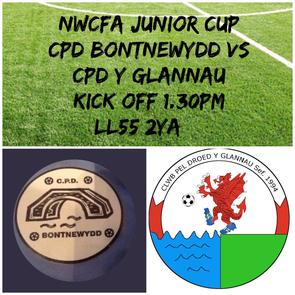 CPD Y GLANNAU (@y_glannau) on Twitter photo *** MATCH DAY ***
<a href="/BontnewyddCPD/">Clwb Pel-Droed Bontnewydd</a> Vs Y Glannau
NWCFA JUNIOR CUP
VIVA Y GLANNAU!! *** MATCH DAY ***
<a href="/BontnewyddCPD/">Clwb Pel-Droed Bontnewydd</a> Vs Y Glannau
NWCFA JUNIOR CUP
VIVA Y GLANNAU!!