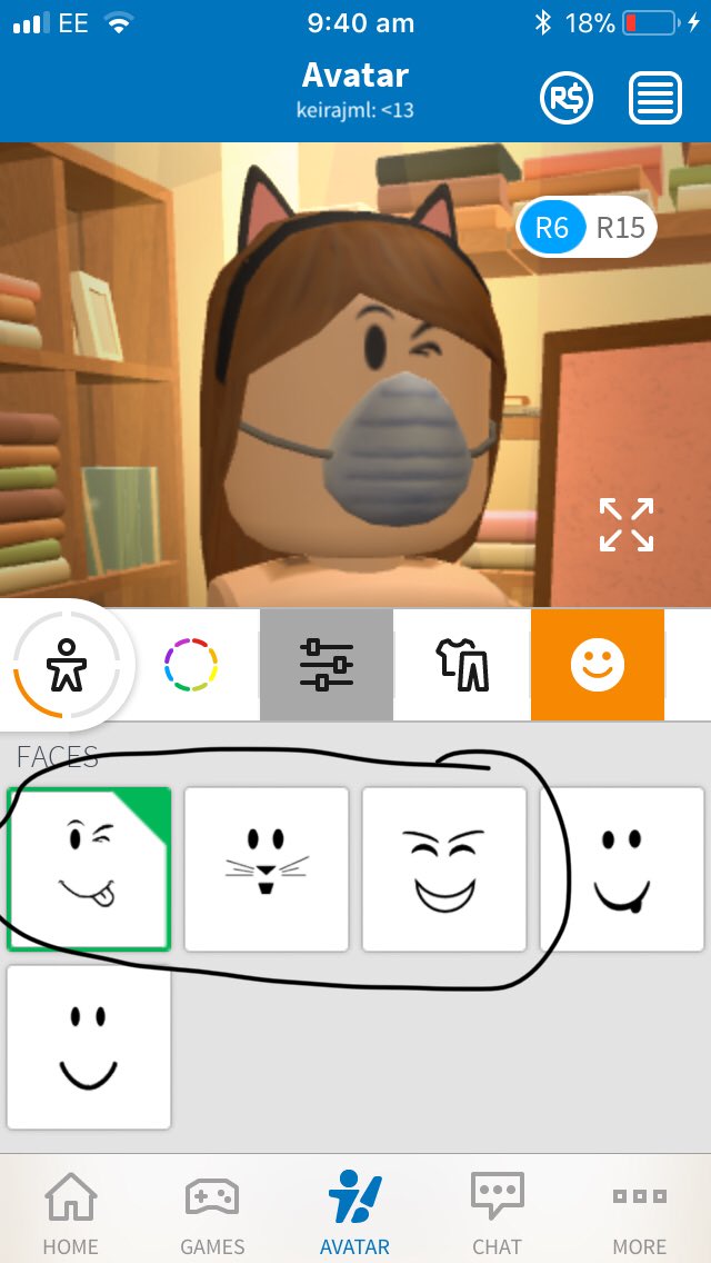 keiramorg's tweet image. @Pokediger1 I got these three faces in March 2017 hope you like them 😁 #robloxrules