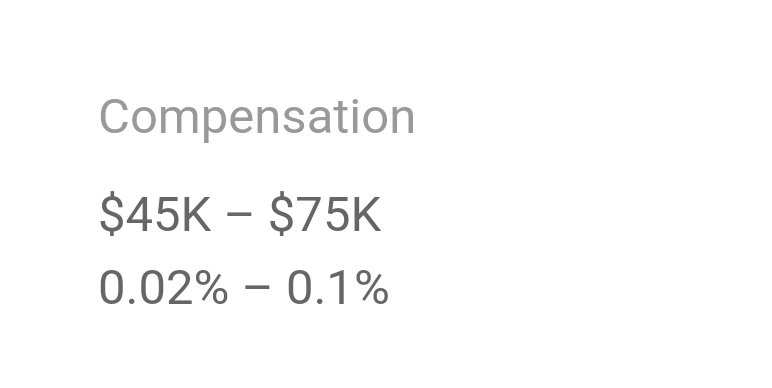 I've highlighted here that the compensation is $45k-$75k