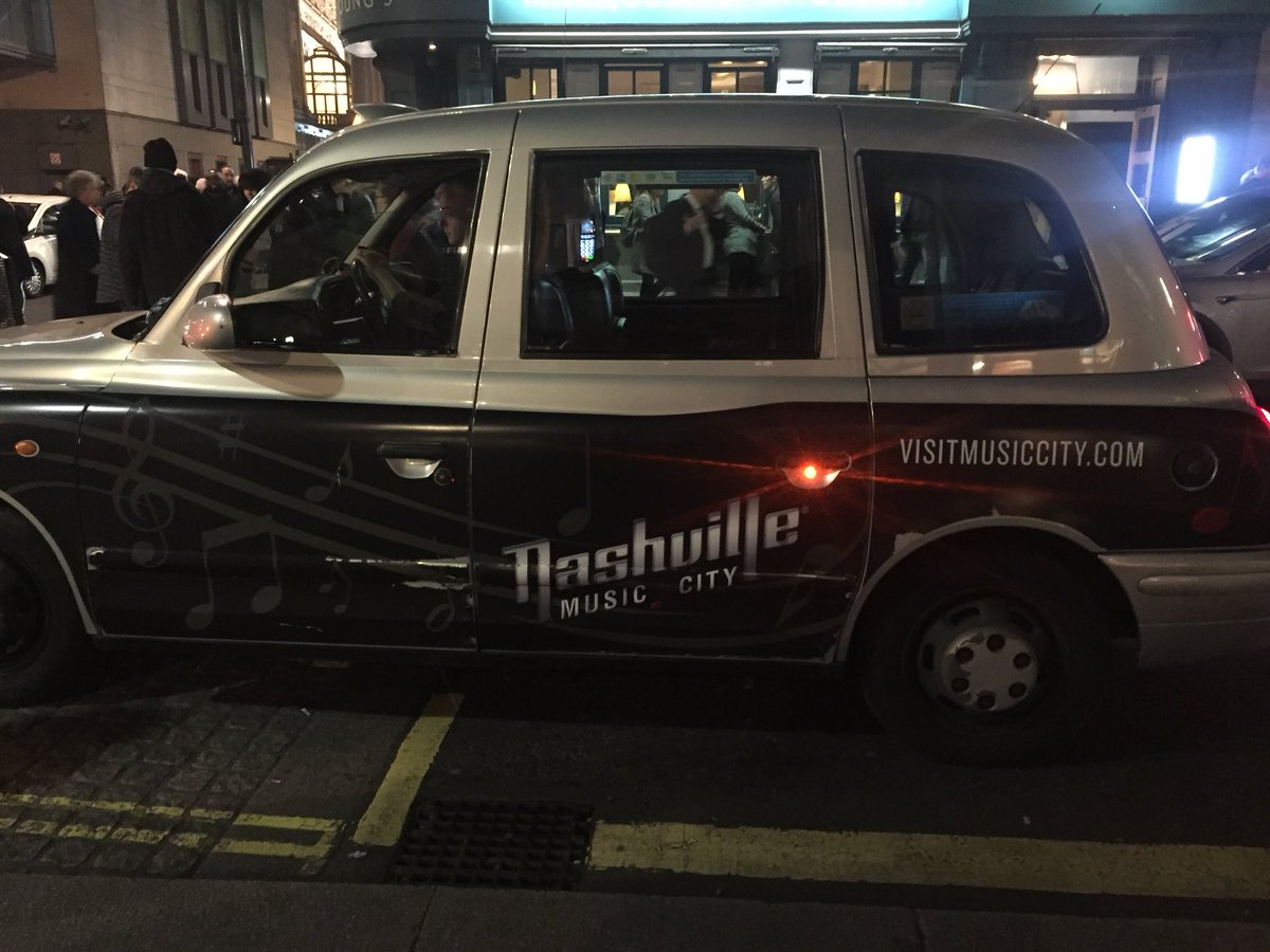 Love the #Nashville advertising on the #London cabs!