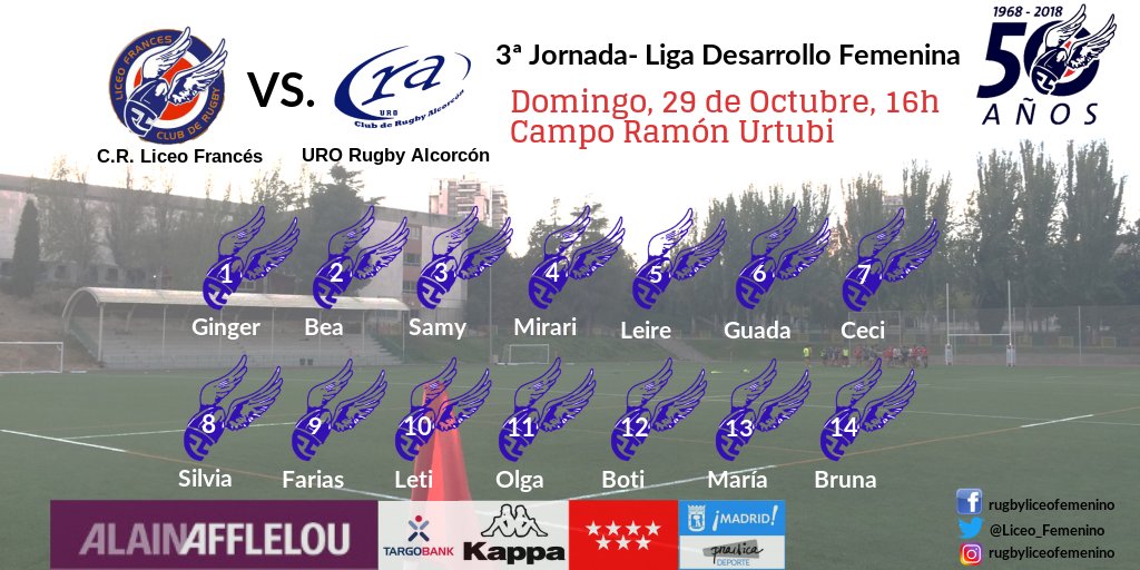 rugbyliceofem's tweet photo. 🗣 CONVOCATORIA 🗣 Mañana en el Ramón Urtubi para jugar a 16h, están convocadas estas 14 guerreras. 🔵⚪️🔴 #AllerLycée #DesarrolloFem #Rugby https://t.co/DRNFGvAqql
